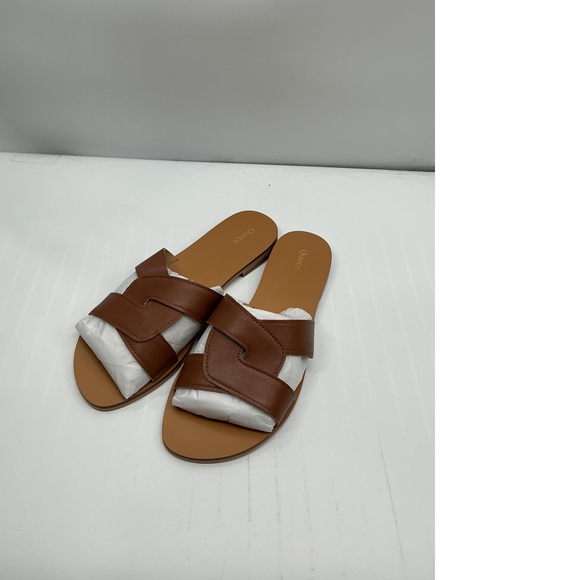 Quince Shoes - Italian Leather Cutout Slide Sandal